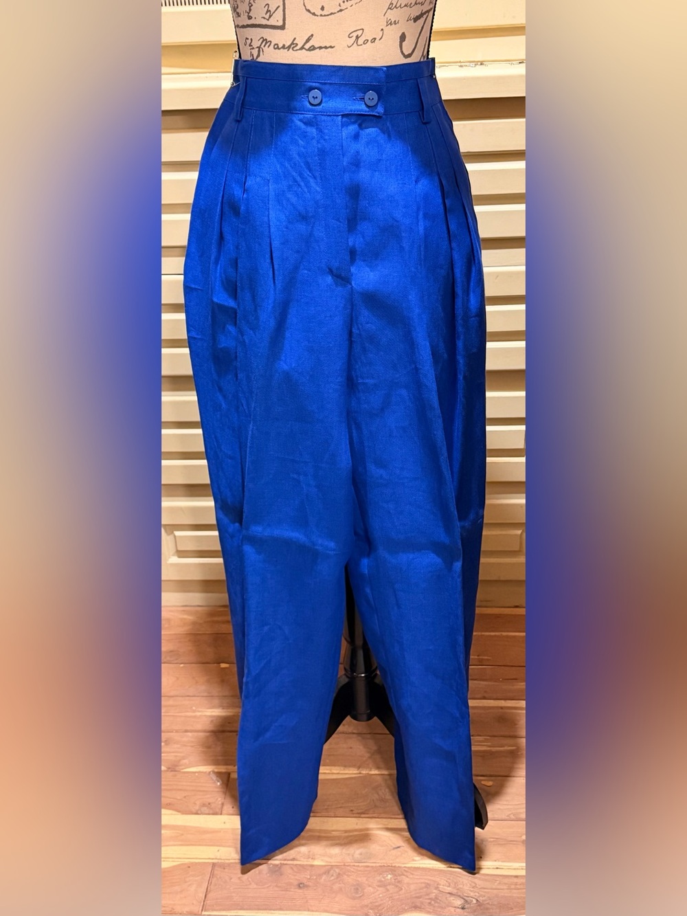 Vintage 80s Escada Margaretha Ley Linen Pants & Skirt Set